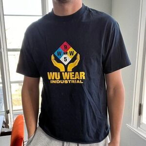 Wu Wear Industrial Tee Navy Blue Men's Medium